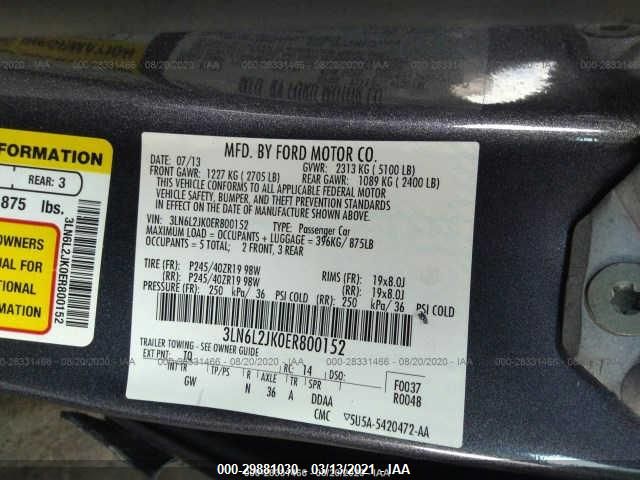 2014 LINCOLN MKZ 3LN6L2JK0ER800152