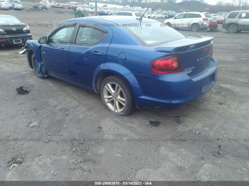 2013 DODGE AVENGER SXT 1C3CDZCB8DN596491