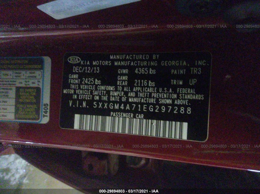 2014 KIA OPTIMA LX 5XXGM4A71EG297288