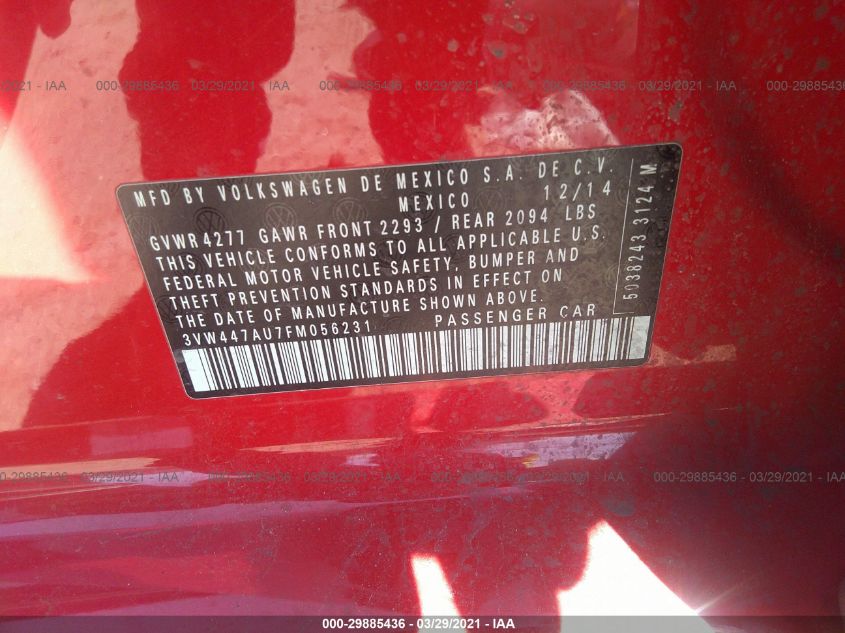 Фото: 3VW447AU7FM056231 - 9