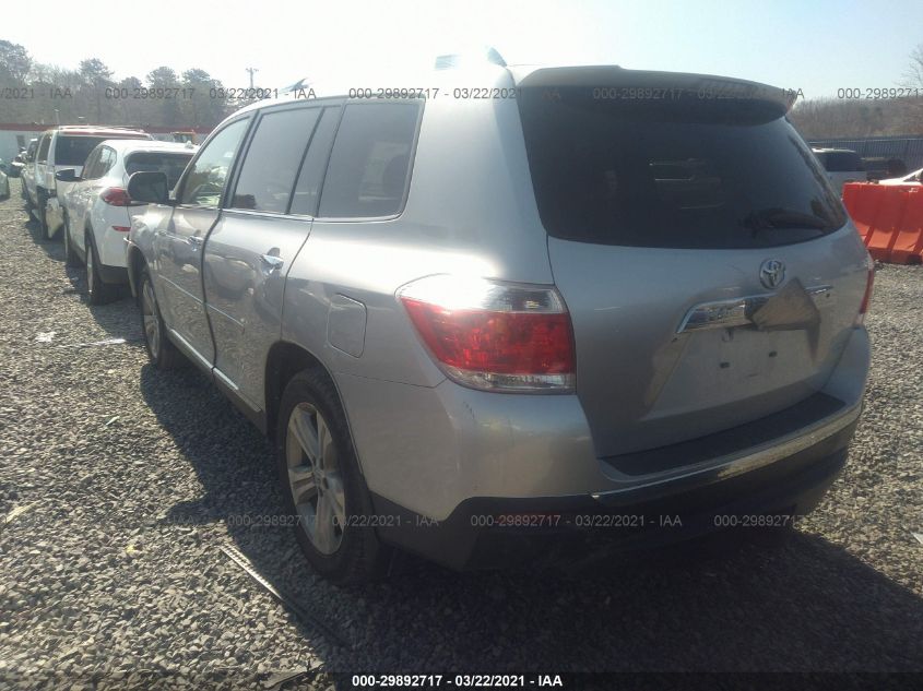 2013 TOYOTA HIGHLANDER LIMITED 5TDDK3EH1DS195721