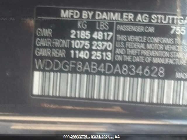 2013 MERCEDES-BENZ C-CLASS C 300 WDDGF8AB4DA834628