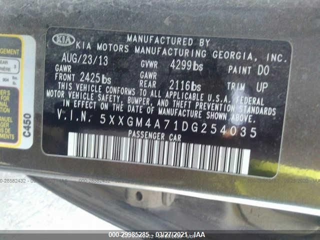 2013 KIA OPTIMA LX 5XXGM4A71DG254035