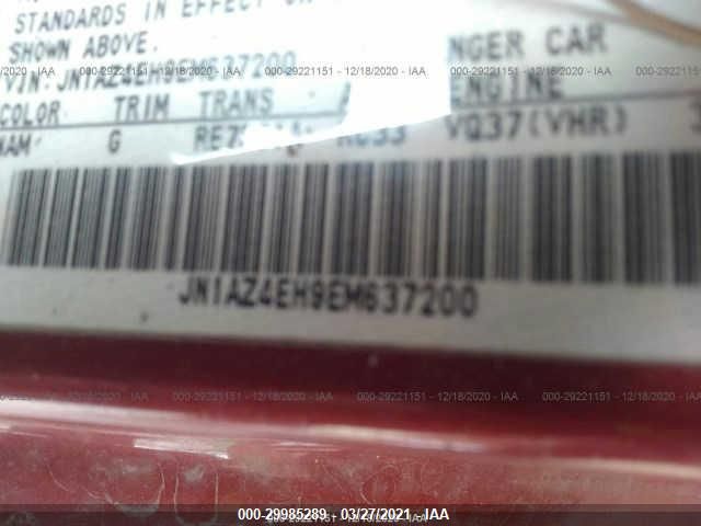 2014 NISSAN 370Z JN1AZ4EH9EM637200