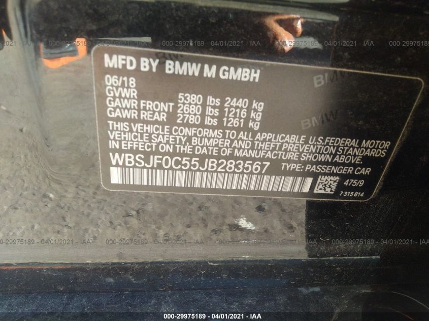 Фото: WBSJF0C55JB283567 - 9