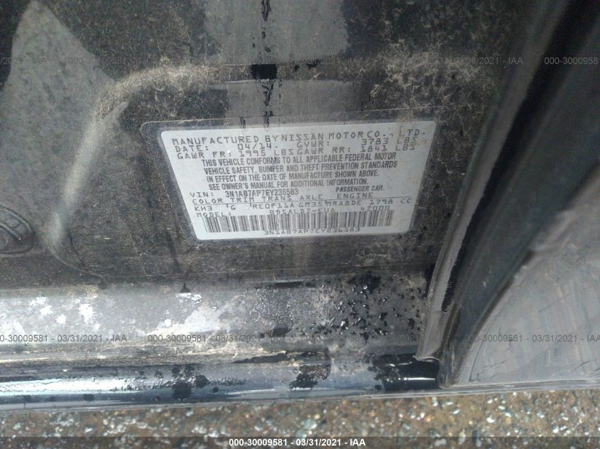 2014 NISSAN SENTRA SV 3N1AB7AP7EY236583