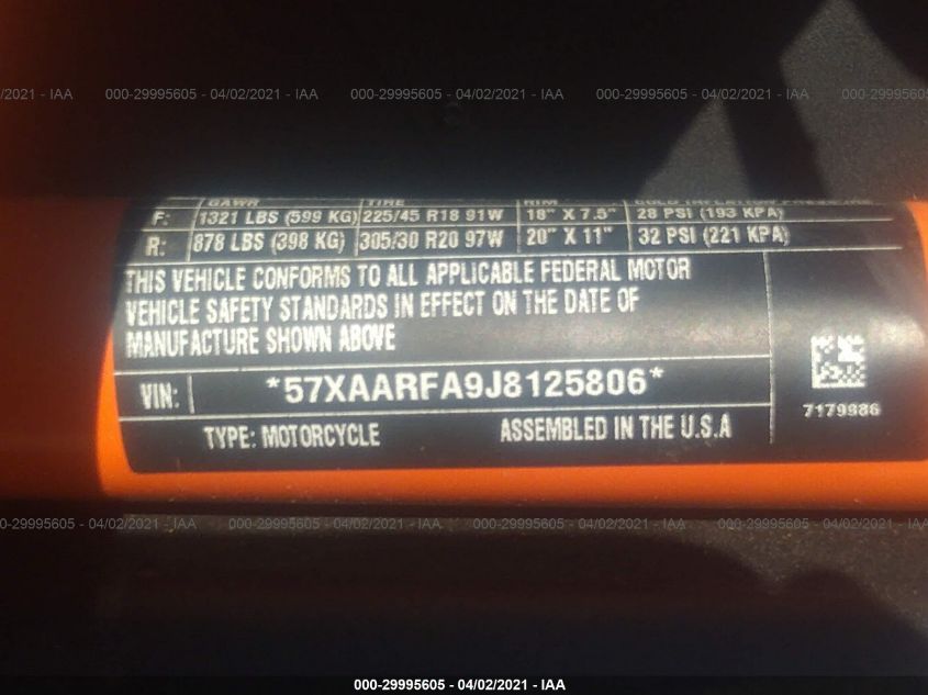 2018 POLARIS SLINGSHOT SLR 57XAARFA9J8125806