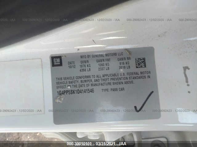 2013 BUICK VERANO 1G4PP5SK1D4141546