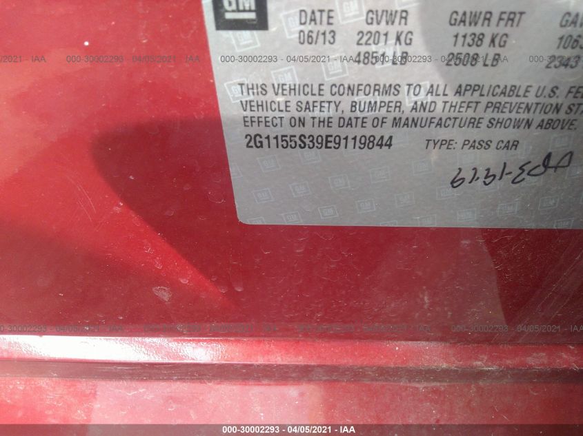 2014 CHEVROLET IMPALA LTZ 2G1155S39E9119844