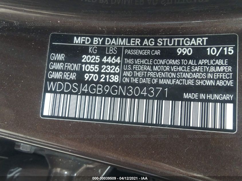 WDDSJ4GB9GN304371 Mercedes-Benz CLA-Class 2016. Фото: 8