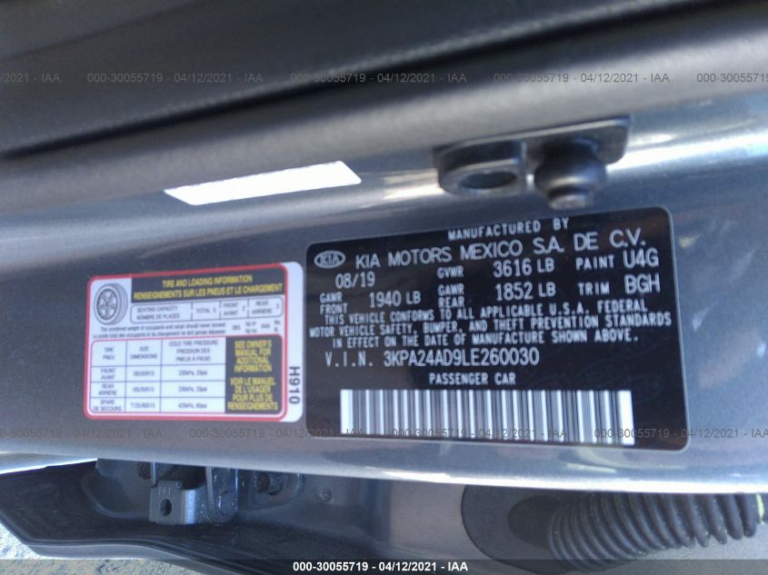 2020 KIA RIO S 3KPA24AD9LE260030