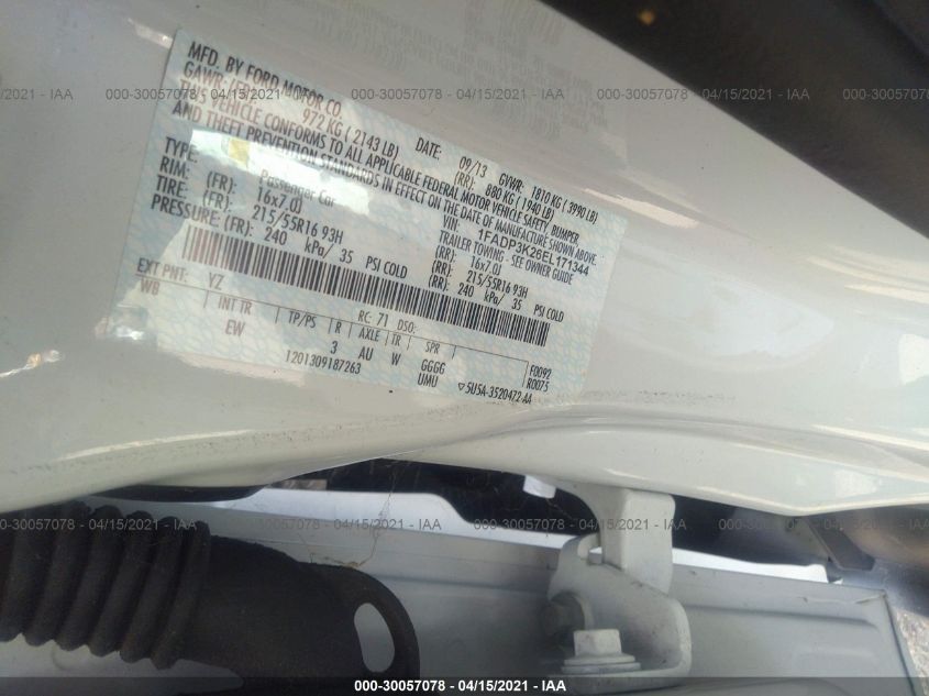 2014 FORD FOCUS SE 1FADP3K26EL171344