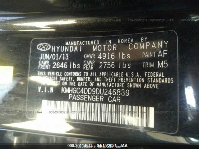 2013 HYUNDAI GENESIS 3.8L KMHGC4DD9DU246839