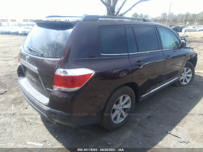 2013 TOYOTA HIGHLANDER SE V6 5TDBK3EH1DS180093