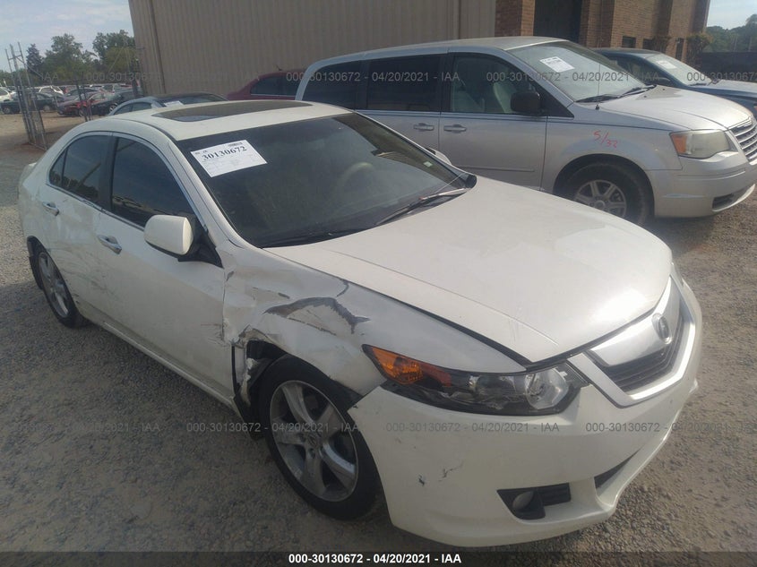 Acura Tsx 09 White Vin Jh4cuc Lot Free Car History
