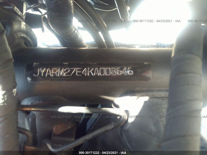2019 YAMAHA MT07 JYARM27E4KA003646