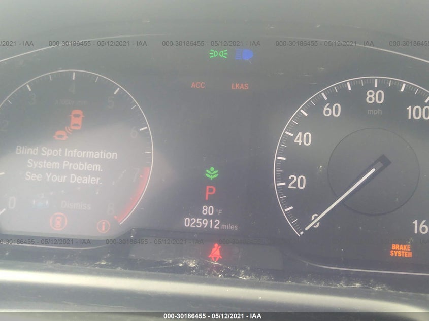 2019 HONDA ACCORD SEDAN VIN: 1HGCV2F30KA035468