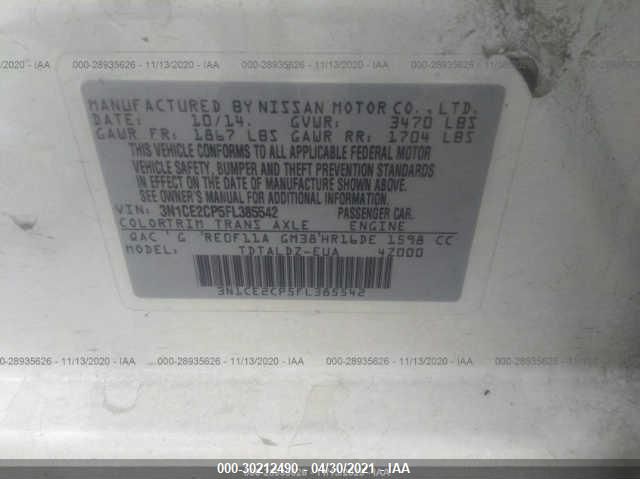 2015 NISSAN VERSA NOTE S/S PLUS/SV/SR/SL 3N1CE2CP5FL385542