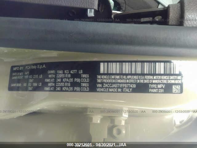 2015 JEEP RENEGADE LATITUDE ZACCJABT1FPB77439