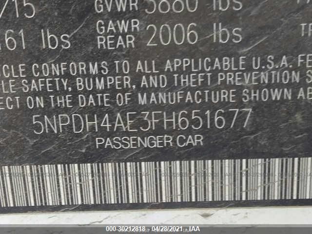 2015 HYUNDAI ELANTRA SE 5NPDH4AE3FH651677