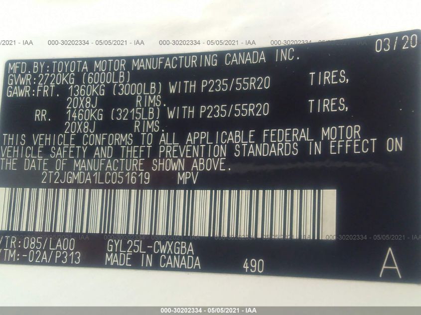 2T2JGMDA1LC051619 Lexus RX450h 2020. Фото: 8