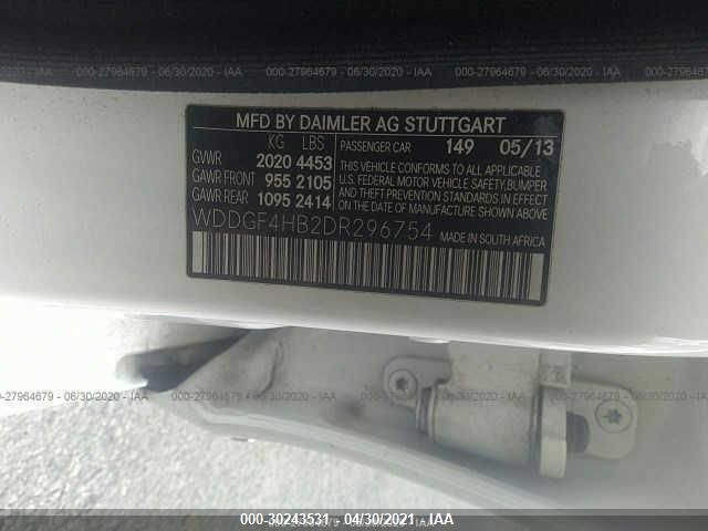 2013 MERCEDES-BENZ C-CLASS C 250 WDDGF4HB2DR296754