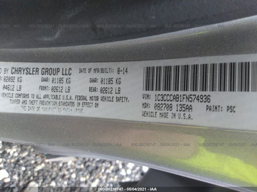 2015 CHRYSLER 200 LIMITED 1C3CCCAB1FN574936