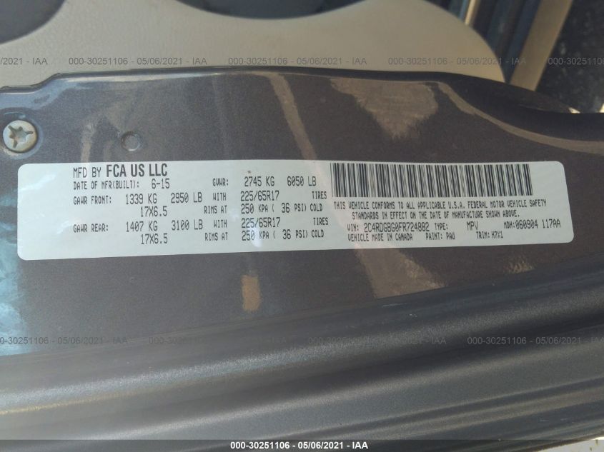 2015 DODGE GRAND CARAVAN AMERICAN VALUE PKG 2C4RDGBG0FR724882