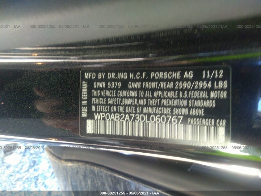 2013 PORSCHE PANAMERA S/4S WP0AB2A73DL060767
