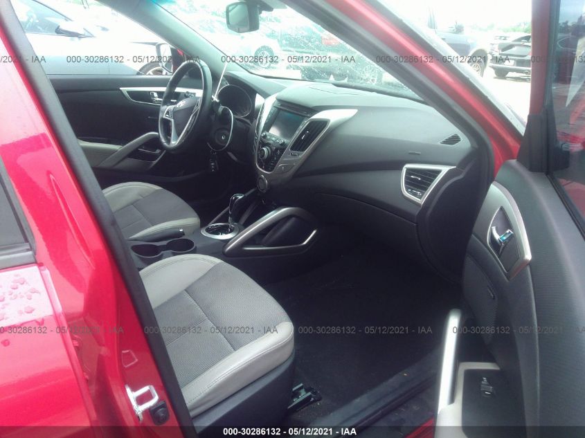 2013 HYUNDAI VELOSTER W/GRAY INT KMHTC6AD4DU133654