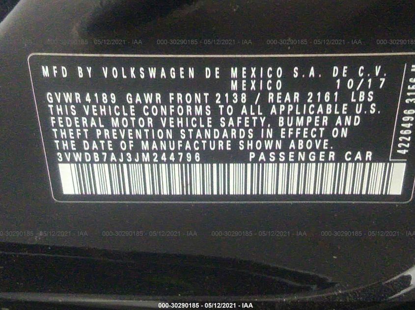 2018 VOLKSWAGEN JETTA 1.4T 3VWDB7AJ3JM244796
