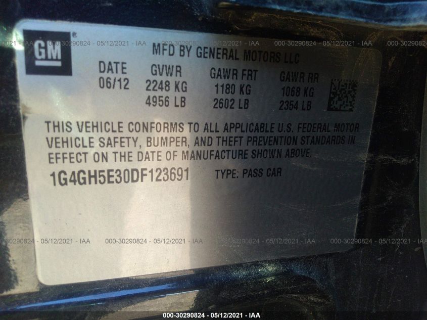 2013 BUICK LACROSSE PREMIUM 2 1G4GH5E30DF123691