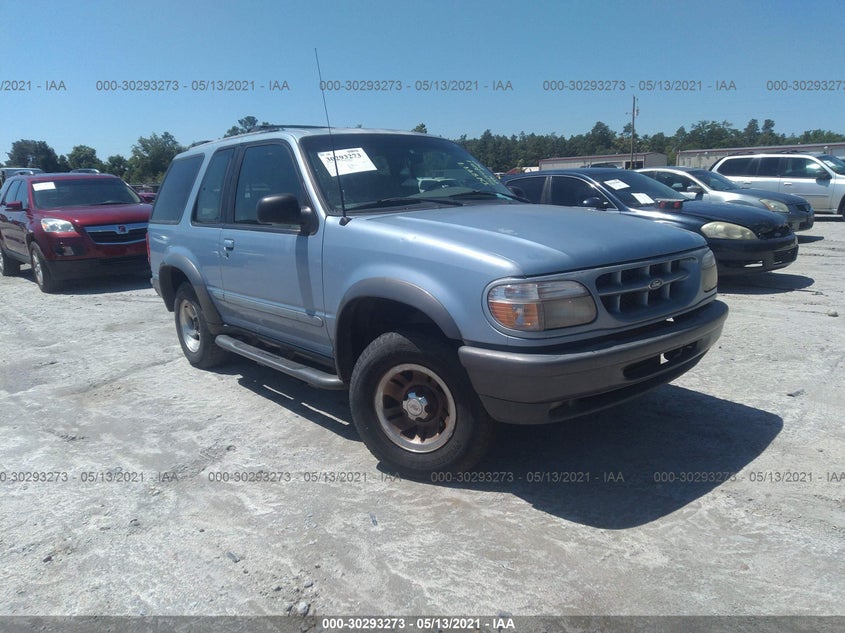 Salvage Car Ford Explorer 1998 Blue For Sale In Lexington Sc Online Auction 1fmyu22x4wud