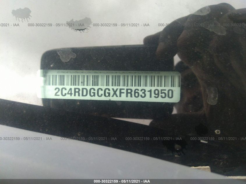 2015 DODGE GRAND CARAVAN SXT 2C4RDGCGXFR631950