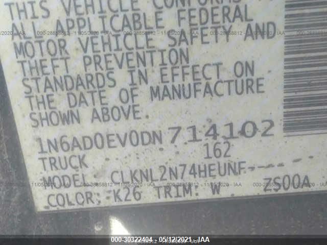 2013 NISSAN FRONTIER SV 1N6AD0EV0DN714102