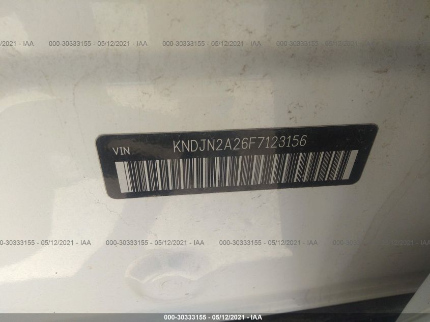 2015 KIA SOUL BASE KNDJN2A26F7123156