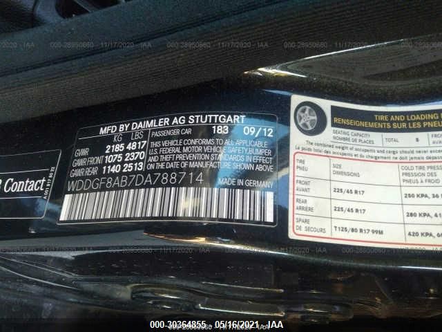 2013 MERCEDES-BENZ C-CLASS C 300 LUXURY WDDGF8AB7DA788714