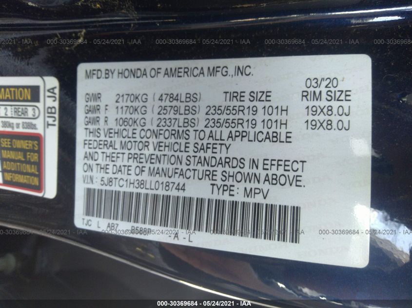 2020 ACURA RDX 5J8TC1H38LL018744