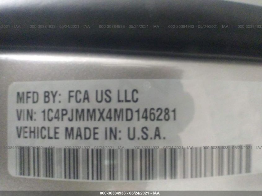 2021 JEEP CHEROKEE LATITUDE LUX 1C4PJMMX4MD146281