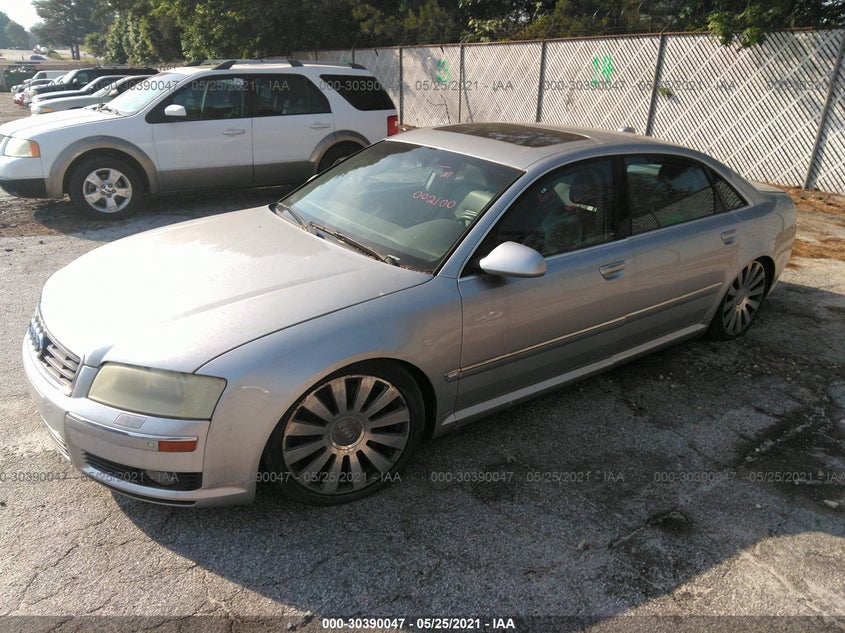 Salvage Car Audi A8 04 Silver For Sale In Lake City Ga Online Auction Wauml44e74n