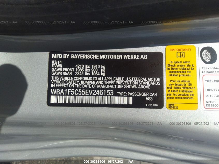2014 BMW 228I WBA1F5C55EV246153