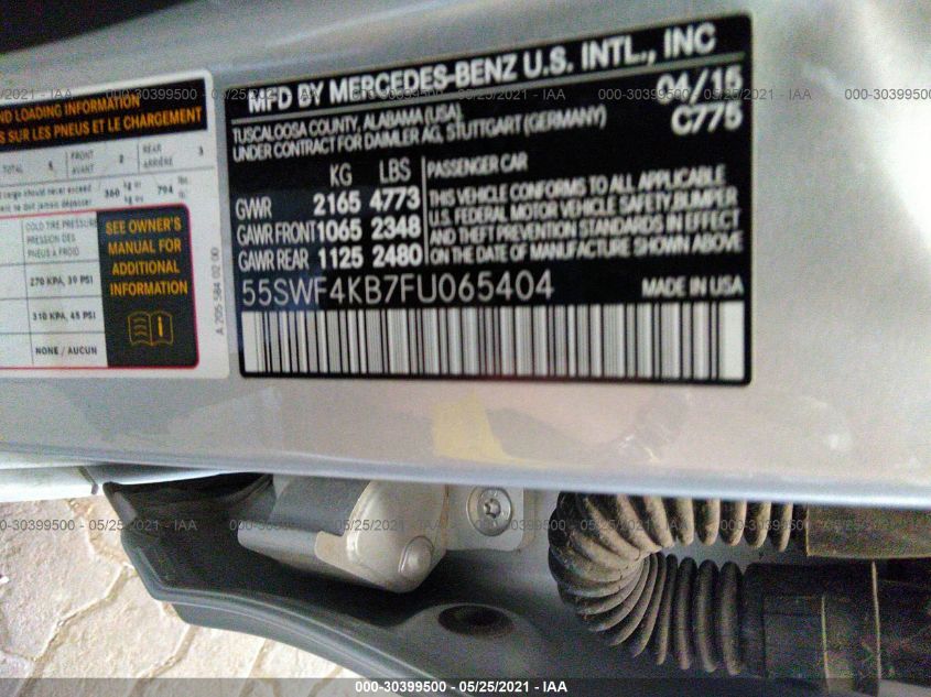 2015 MERCEDES-BENZ C 300 4MATIC 00000000000065404