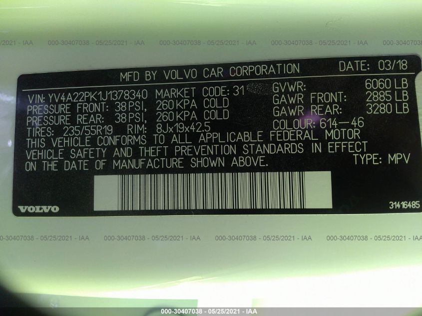 Фото: YV4A22PK1J1378340 - 9