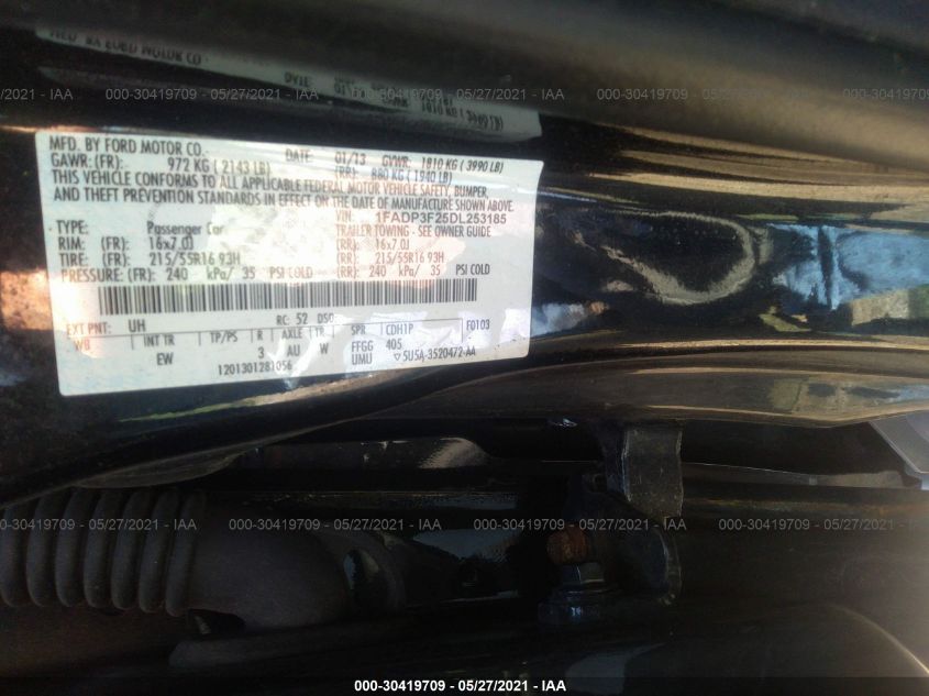 2013 FORD FOCUS SE 1FADP3F25DL253185
