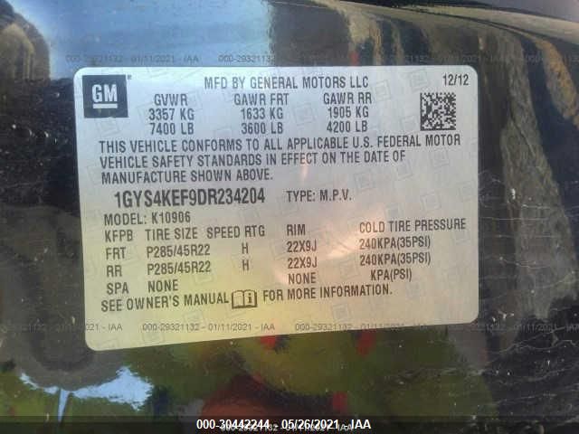 2013 CADILLAC ESCALADE ESV PLATINUM EDITION 1GYS4KEF9DR234204