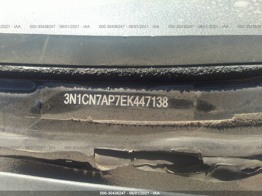 2014 NISSAN VERSA SV 3N1CN7AP7EK447138