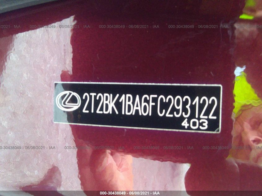 2015 LEXUS RX 350 2T2BK1BA6FC293122