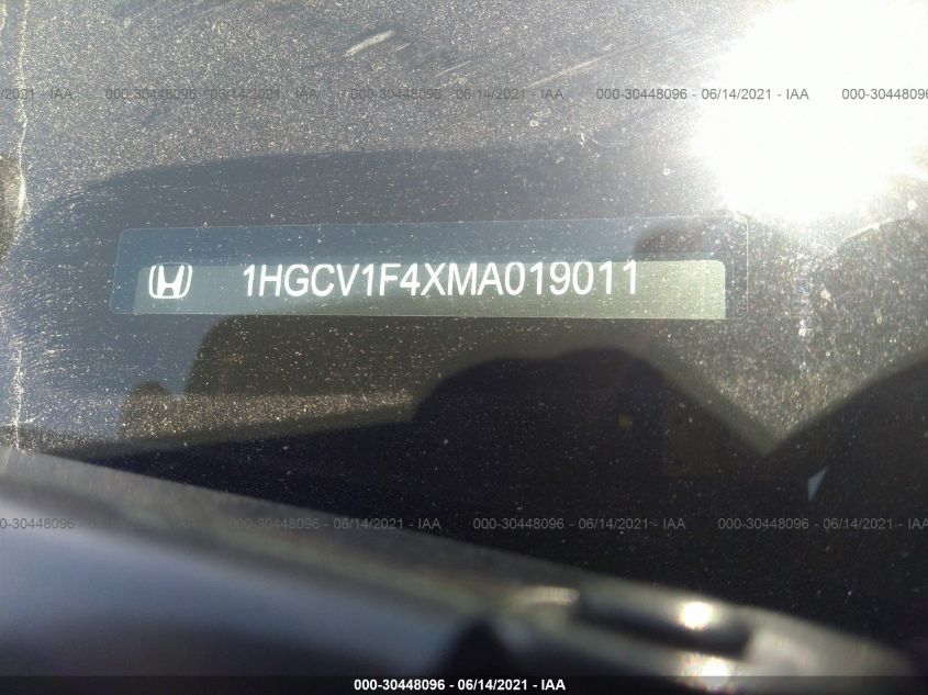 2021 HONDA ACCORD SEDAN SPORT SE 1HGCV1F4XMA019011