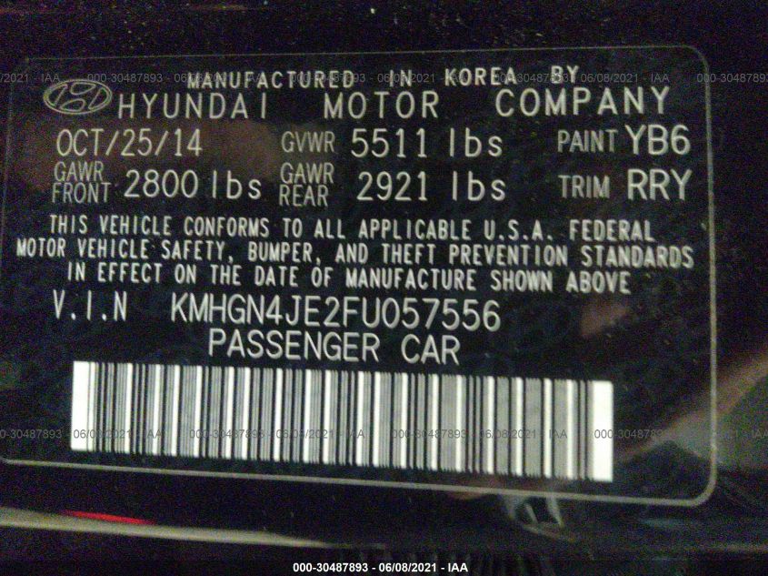 2015 HYUNDAI GENESIS 3.8L KMHGN4JE2FU057556