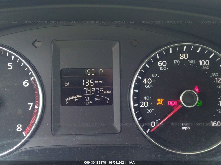 2013 VOLKSWAGEN JETTA SEDAN SE W/CONVENIENCE/SUNROOF 3VWDP7AJ7DM439502